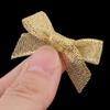 Ruilogod Polyester Household Birthday Clothing Dress Socks Scarf Decor Bowknot Bows, 100 pcs, Gold Tone view 3
