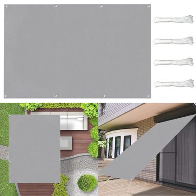CHBIN Sun Shade Sail 3.5 x 10 m, Light Gray