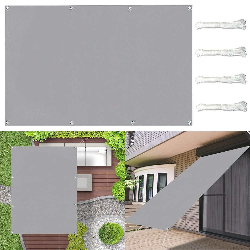 CHBIN Sun Shade Sail 3.5 x 10 m, Light Gray