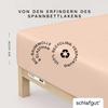 schlafgut Pure Boxspring Fitted Sheet 120 x 200 cm Organic Cotton, Red Light view 2