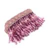 Ruilogod Purple Beaded Curtain Fringe Trim with Tassels, 3.3 Yards view 1
