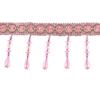 Ruilogod Purple Beaded Curtain Fringe Trim with Tassels, 3.3 Yards view 3