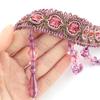 Ruilogod Purple Beaded Curtain Fringe Trim with Tassels, 3.3 Yards view 4