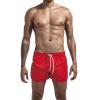 Generic Men's Outdoor Beach Swim Trunks with Drawstring and Button Closure, Loose Soft Elastic Waist Shorts (XXL, Red 1) view 3