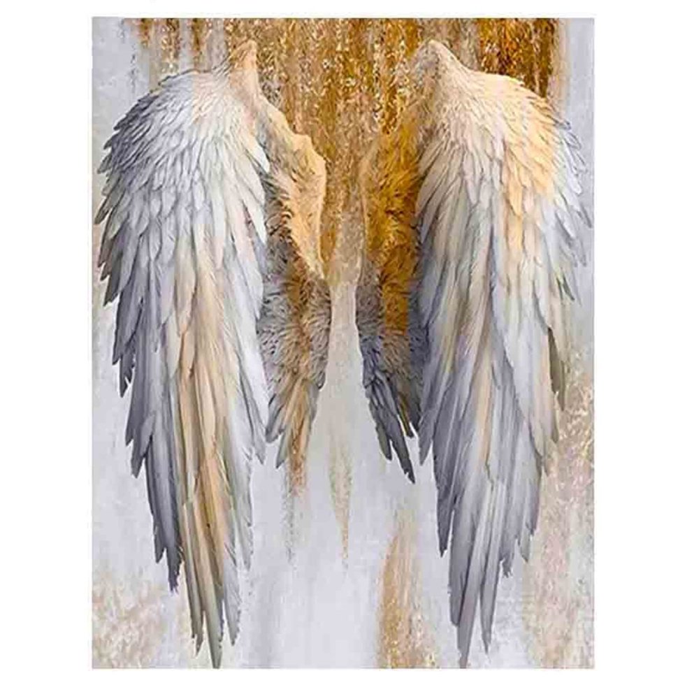 Jqynn 5D Diamond Painting Kit, Angel Wings, Full Drill, 45 x 60 cm