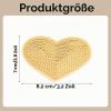 Cyrank 10-Piece Gold Heart-Shaped Sequin Iron-On Patches view 4