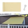 GAIJUAN Rectangular Shade Sail 0.7 x 3.4 m, HDPE UV Protection, with 304 Stainless Steel Mounting Kit, Cream view 1