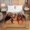 Odot 3D Wolf Pattern Quilted Bedspread, Khaki Wolf, 230 x 260 cm view 1