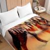 Odot 3D Wolf Pattern Quilted Bedspread, Khaki Wolf, 230 x 260 cm view 2