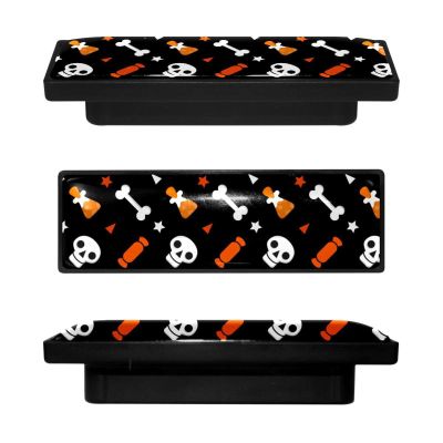 Rectangular Cabinet Knobs, Skull and Bones, 4-Pack