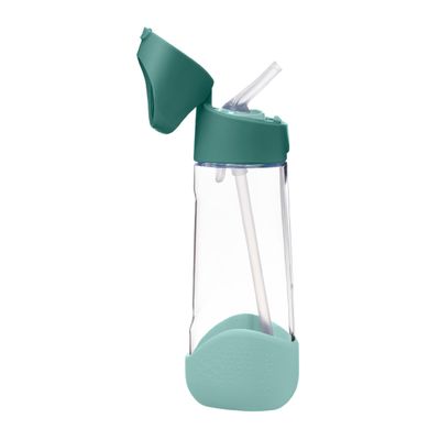 b.box Tritan Water Bottle with Straw, Easy-Grip Design, Leakproof Lid, 600 mL/20