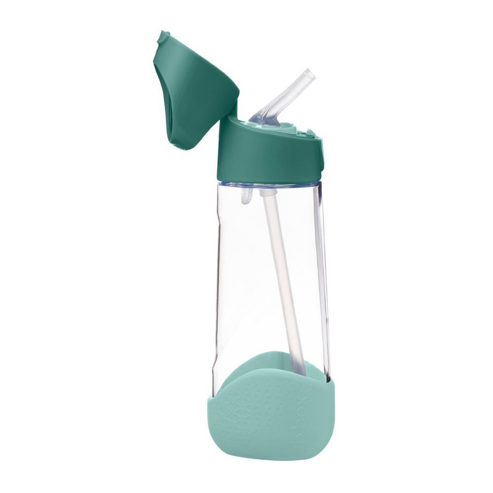 b.box Tritan Water Bottle with Straw, Easy-Grip Design, Leakproof Lid, 600 mL/20