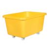 Plastic Rolling Cart | Wheeled Container | Rectangular Tub | 227 Liters (Yellow) view 1