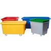 Plastic Rolling Cart | Wheeled Container | Rectangular Tub | 227 Liters (Yellow) view 2