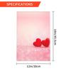 Garden Flag with Red Heart and Pink Glitter Print, Small Yard Flag for Holiday Decorations, 12 x 18 in view 3