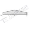 Stainless Steel End Cap, Pyramid Cap, Cover Cap, 240-Grit Brushed V2A (120 x 120 mm) view 2