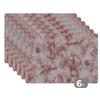 Luxury Rose Gold Marble Agate Placemats, Set of 6, 45 x 30 cm view 1