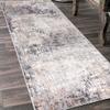 Mazovia Hallway Runner 70 x 725 cm, Cream/Anthracite, Abstract, Soft, Easy-Care view 1