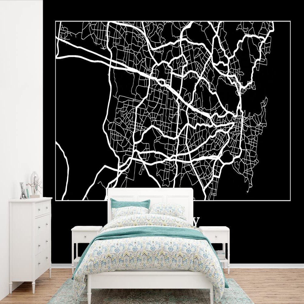 Self-Adhesive Wallpaper Wall Mural Sydney City Map 525 x 350 cm