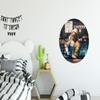 Round Wall Art, 60 x 60 cm, The Milkmaid – Barista – Cappuccino – Vermeer – Coffee Art view 3