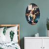 Round Wall Art, 60 x 60 cm, The Milkmaid – Barista – Cappuccino – Vermeer – Coffee Art view 4