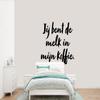 Self-Adhesive Wallpaper Wall Mural 420 x 280 cm Taupe – “You Are the Milk in My Coffee” Quote view 1