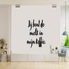 Self-Adhesive Wallpaper Wall Mural 420 x 280 cm Taupe – “You Are the Milk in My Coffee” Quote view 4