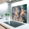 MuchoWow Kitchen Backsplash Aluminum Poster, 90 x 60 cm, Gold - Blue - Marble view 2