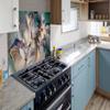 MuchoWow Kitchen Backsplash Aluminum Poster, 90 x 60 cm, Gold - Blue - Marble view 4