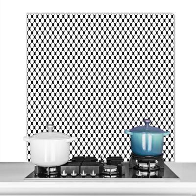 MuchoWow Aluminum Kitchen Splashback, 100 x 65 cm – Abstract Geometric Pattern
