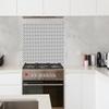 MuchoWow Aluminum Kitchen Splashback, 100 x 65 cm – Abstract Geometric Pattern view 2