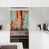 MuchoWow Rust Iron Industrial Kitchen Backsplash, Aluminum Poster, 100 x 65 cm view 2
