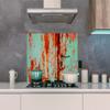 MuchoWow Rust Iron Industrial Kitchen Backsplash, Aluminum Poster, 100 x 65 cm view 4