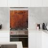 MuchoWow Kitchen Splash Guard Aluminum Backsplash Poster, 100 x 65 cm, Rust Vintage Steel view 2