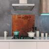 MuchoWow Kitchen Splash Guard Aluminum Backsplash Poster, 100 x 65 cm, Rust Vintage Steel view 4