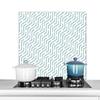 MuchoWow Geometric Pattern Green Aluminum Kitchen Backsplash, 90 x 60 cm view 1