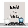 MuchoWow Kitchen Splashback, Aluminum Panel, 100 x 65 cm, “You Cook, I Drink Gin” view 1