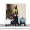 MuchoWow Kitchen Backsplash Aluminum Poster 90x60 cm The Milkmaid - Vermeer view 1