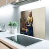 MuchoWow Kitchen Backsplash Aluminum Poster 90x60 cm The Milkmaid - Vermeer view 2