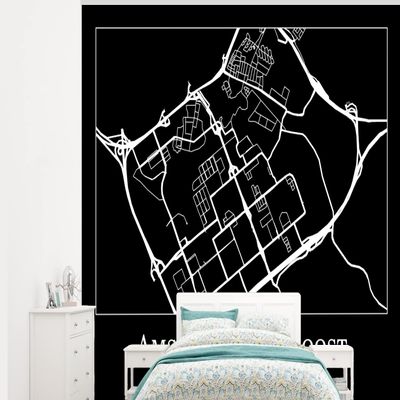 Self-Adhesive Photo Wallpaper, Amsterdam-Zuidoost City Map, 275 x 220 cm