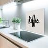 MuchoWow Kitchen Splashback Aluminum Poster 70 x 50 cm, Coffee Quote, Taupe view 2
