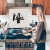 MuchoWow Kitchen Splashback Aluminum Poster 70 x 50 cm, Coffee Quote, Taupe view 3