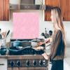 MuchoWow Kitchen Splashback 90x60 cm, Aluminum, Leather Texture, Animals view 3
