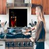 MuchoWow Kitchen Splashback Aluminum Poster 70x50 cm Tea - Black - Drinking view 3