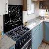 MuchoWow Kitchen Splashback Aluminum Poster 80 x 55 cm Rotterdam – Map – City Plan view 4