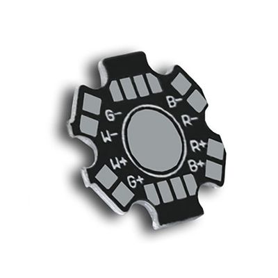 25-Pack 20 mm 8-Pin Aluminum Star PCB Heatsinks for 4 W RGBW LEDs