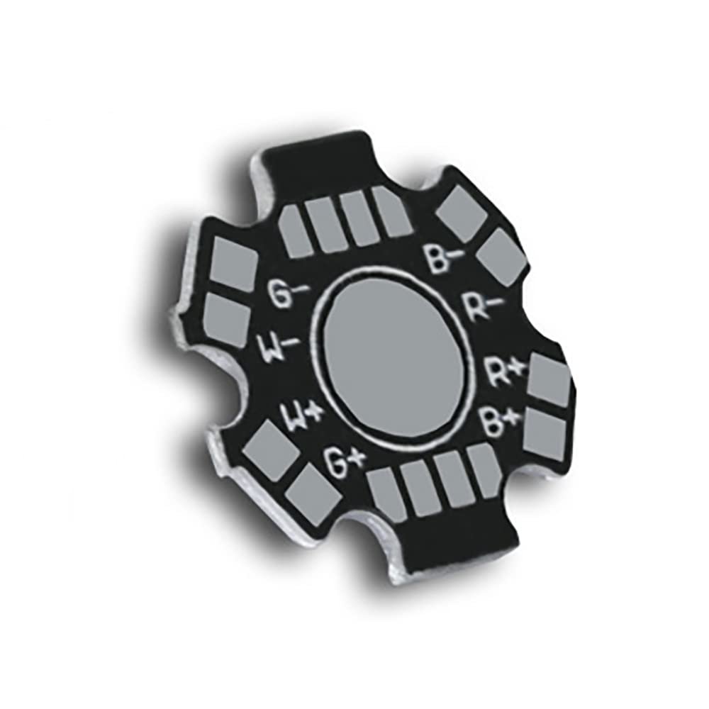 25-Pack 20 mm 8-Pin Aluminum Star PCB Heatsinks for 4 W RGBW LEDs