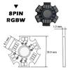 25-Pack 20 mm 8-Pin Aluminum Star PCB Heatsinks for 4 W RGBW LEDs view 3
