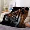 Lolosale Soft Microfiber Tiger-Print Throw Blanket, Plush Flannel, 130 x 150 cm view 2