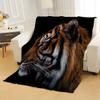 Lolosale Soft Microfiber Tiger-Print Throw Blanket, Plush Flannel, 130 x 150 cm view 3